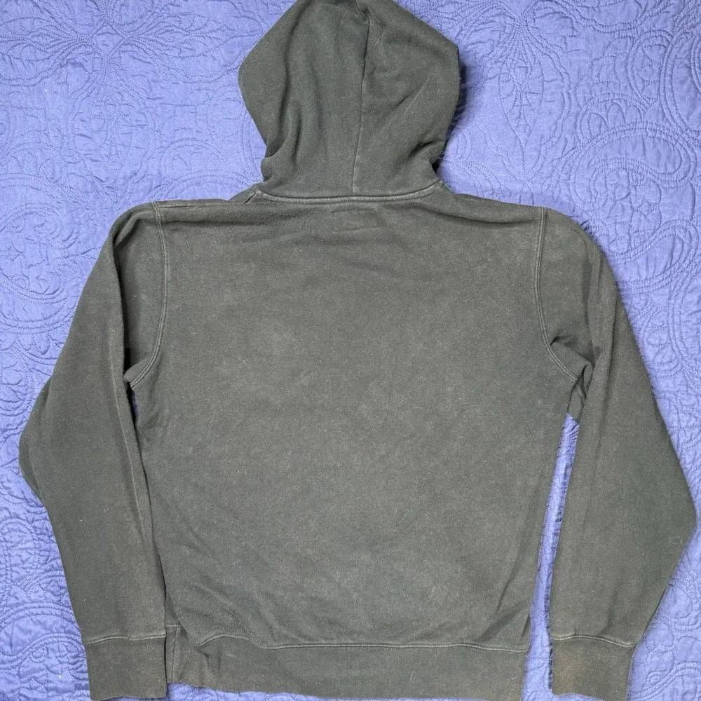 True Religion Mens Buddha Guitar Embroidered Hoodie Faded Black Small Faded